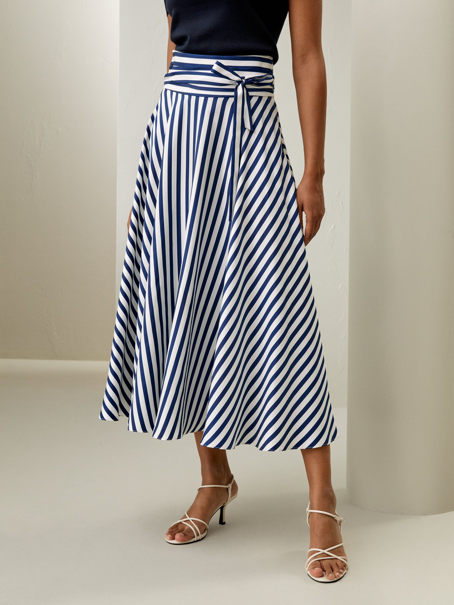 STRIPED ELEGANCE TWO - PIECE CO - ORD SET - STENFIA