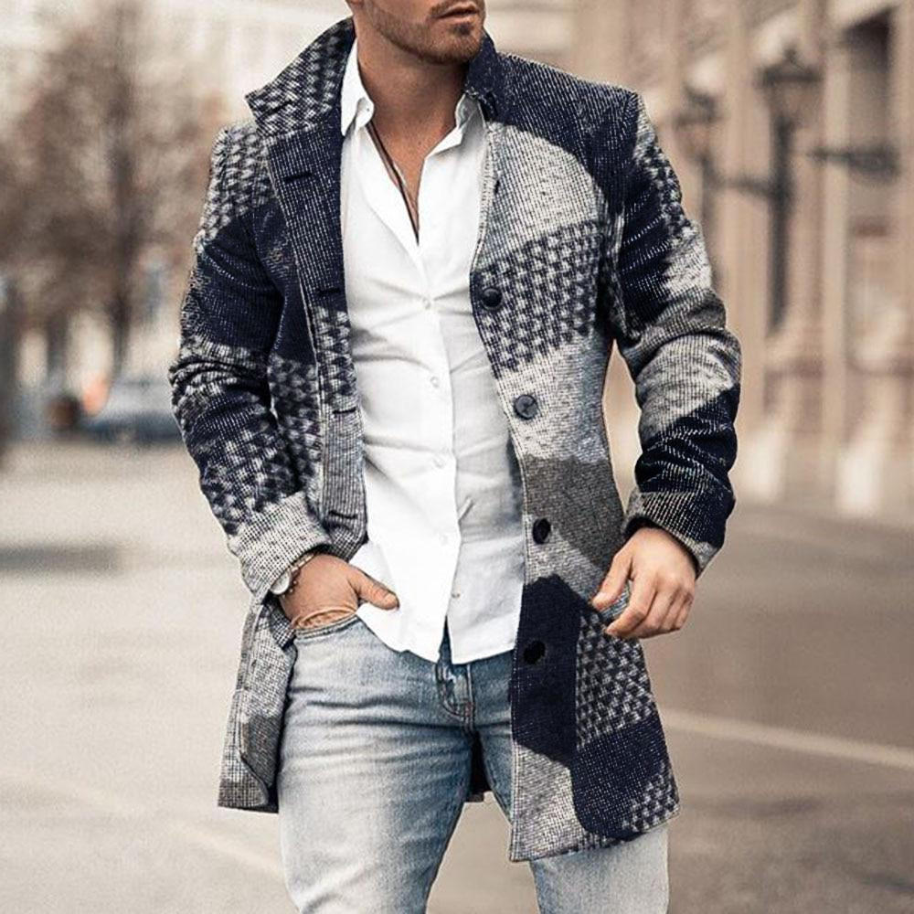 Men's Mid-Length Retro Coat
