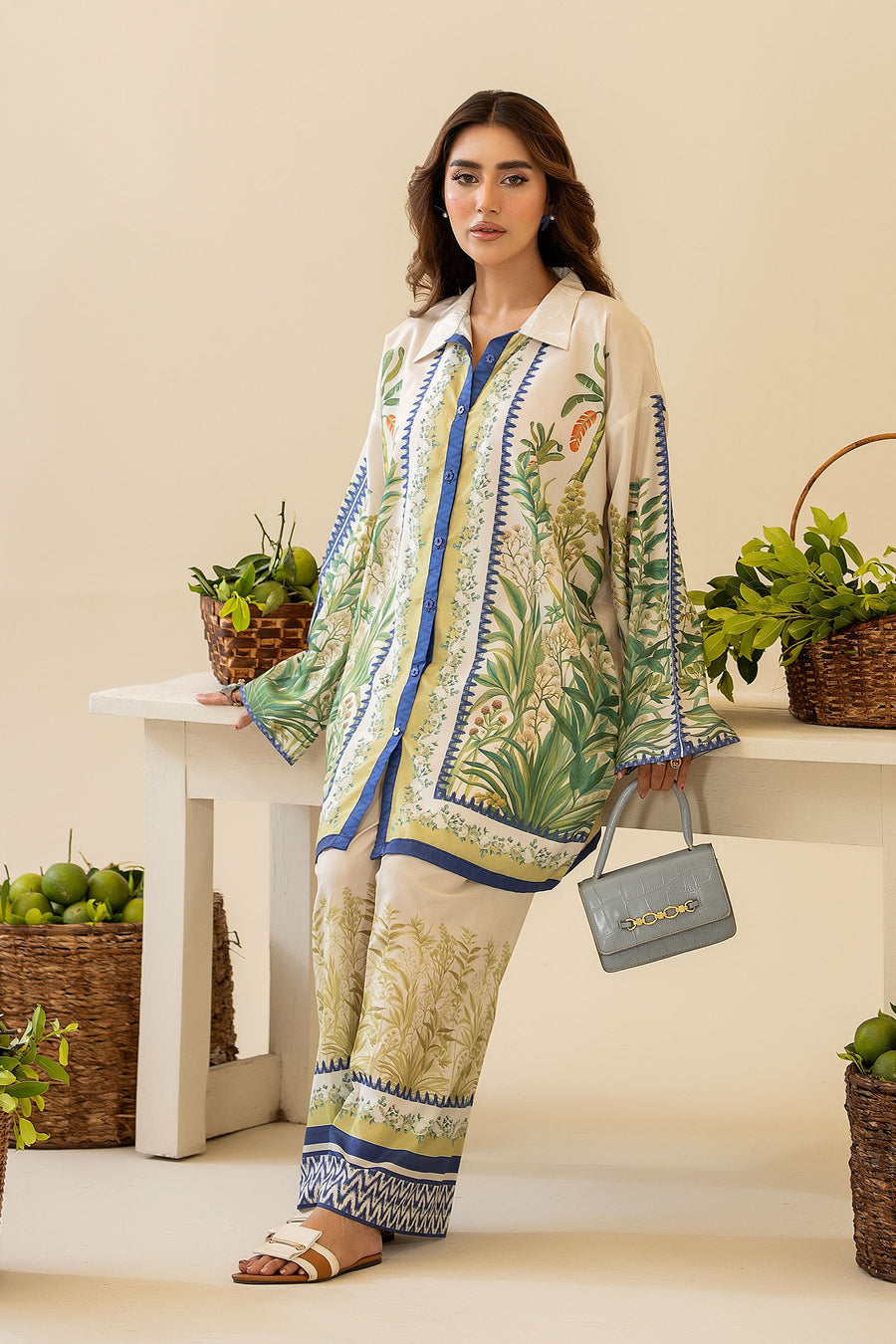 Digital Printed Lawn Dress With Printed Lawn Dupatta & Printed Trouser