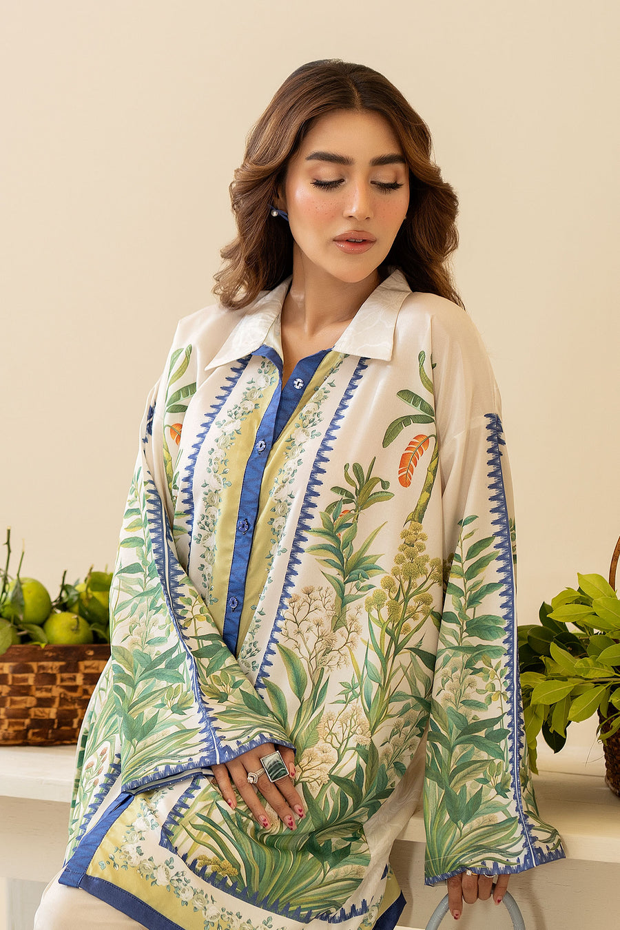 Digital Printed Lawn Dress With Printed Lawn Dupatta & Printed Trouser