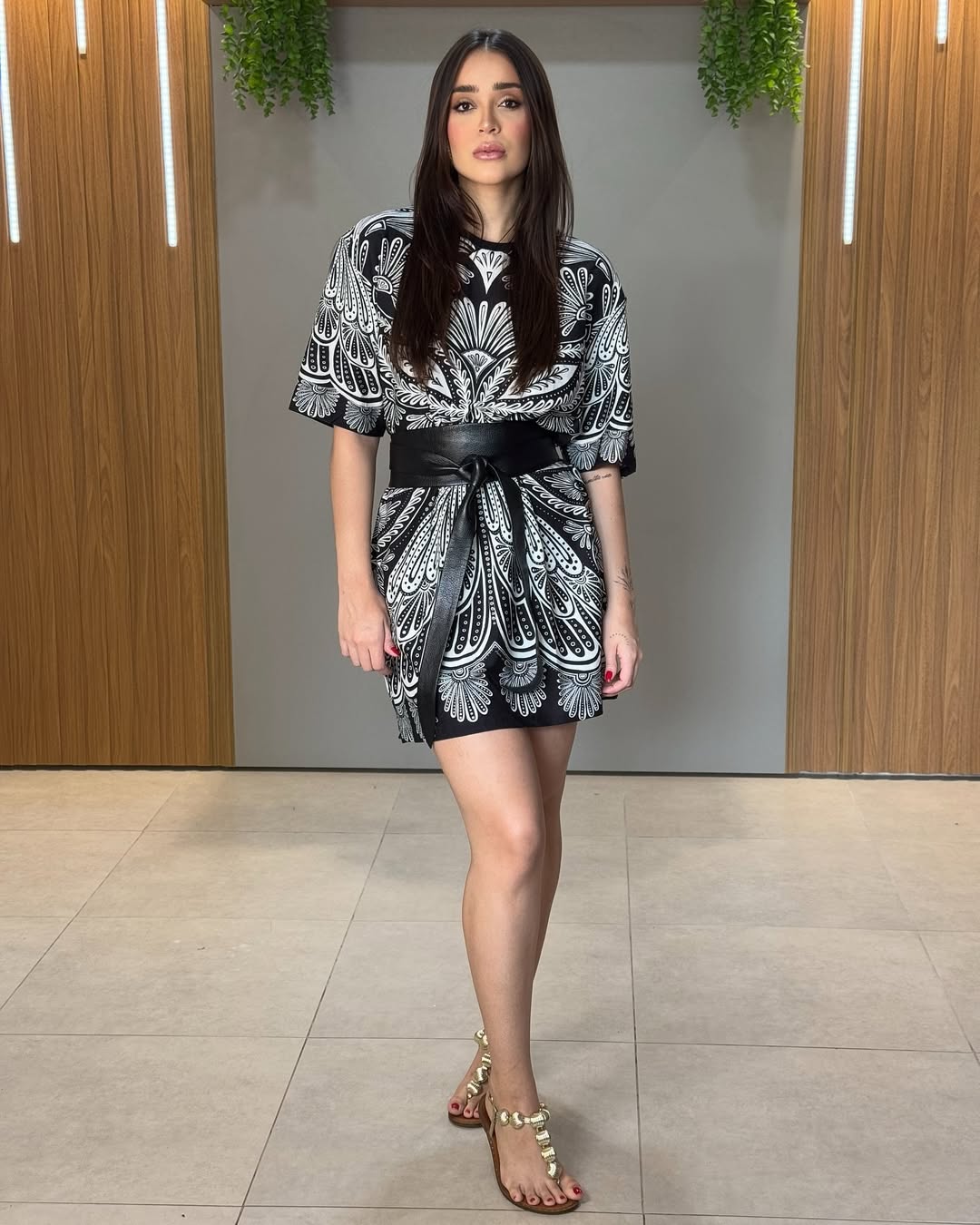 Black and White Printed Dress - STENFIA