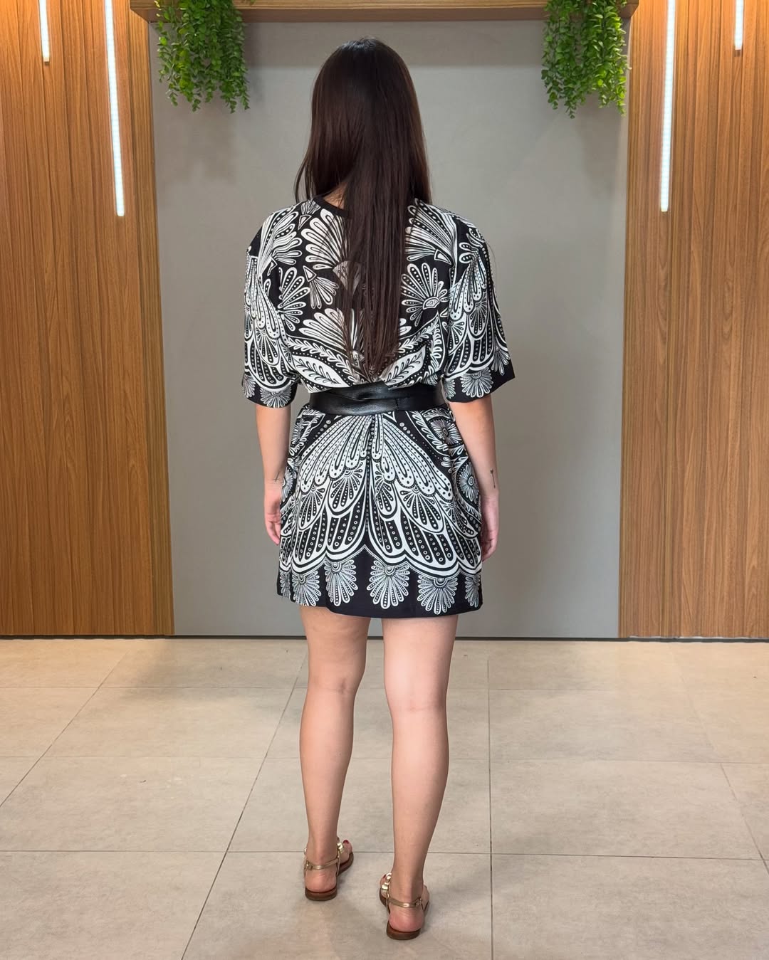 Black and White Printed Dress - STENFIA