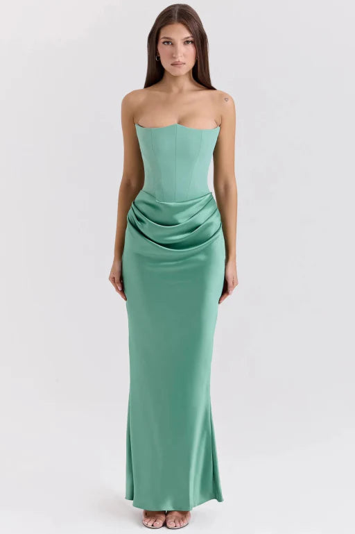 Vera - Women's Strapless Elegant Maxi Dress