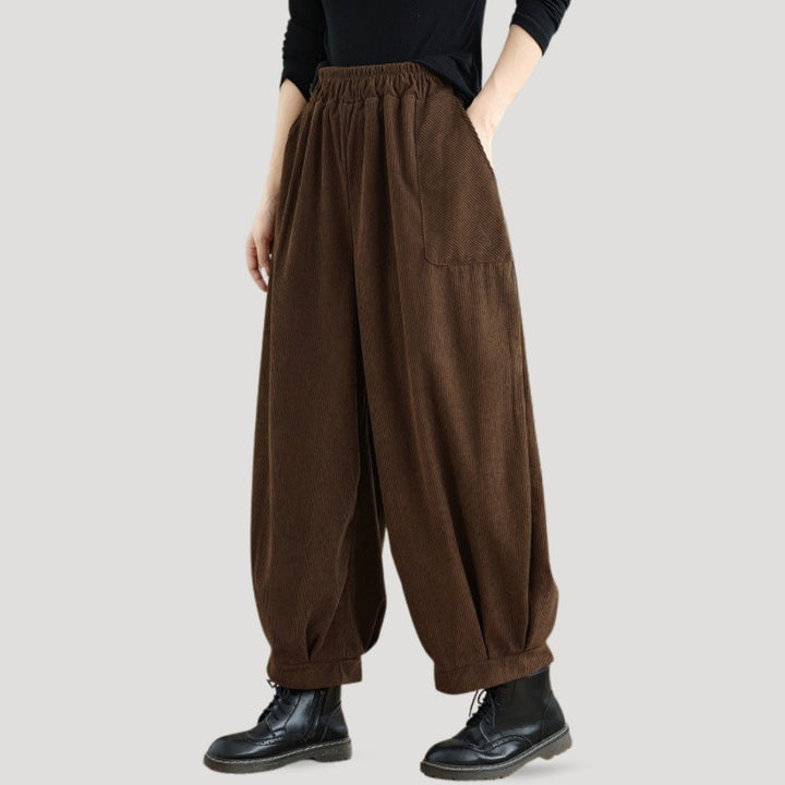 Women's Corduroy Wide-Leg Pants for Effortless Style