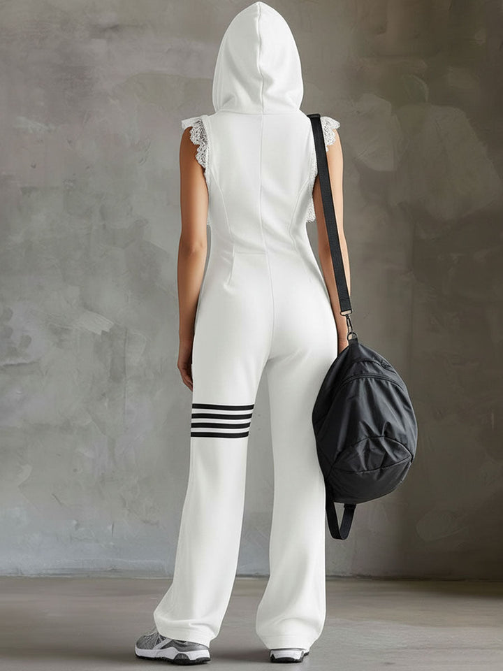 Women's Hooded Sleeveless Jumpsuit