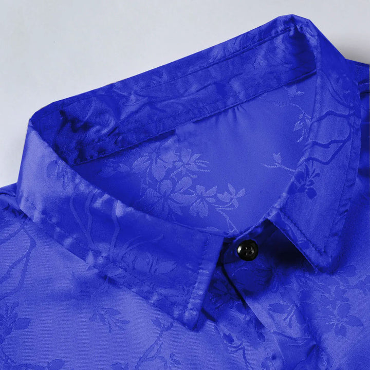 Men's Marlow Floral Satin Shirt with a Button Front