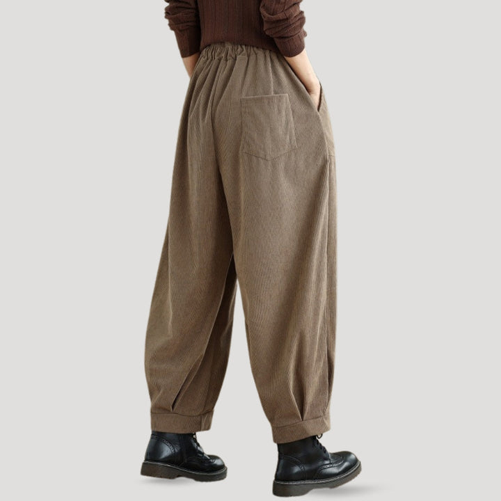 Women's Corduroy Wide-Leg Pants for Effortless Style