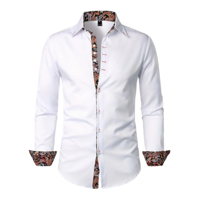 Stylish Shirt with Paisley Accent for Men