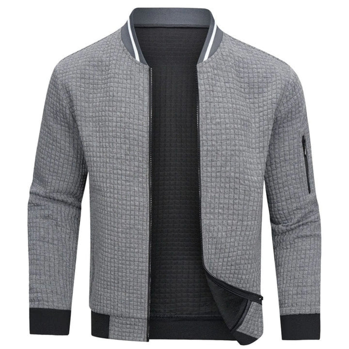 Men's Monochrome Check Bomber Jacket