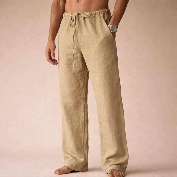 Eligio Linen Trousers with a Straight Leg
