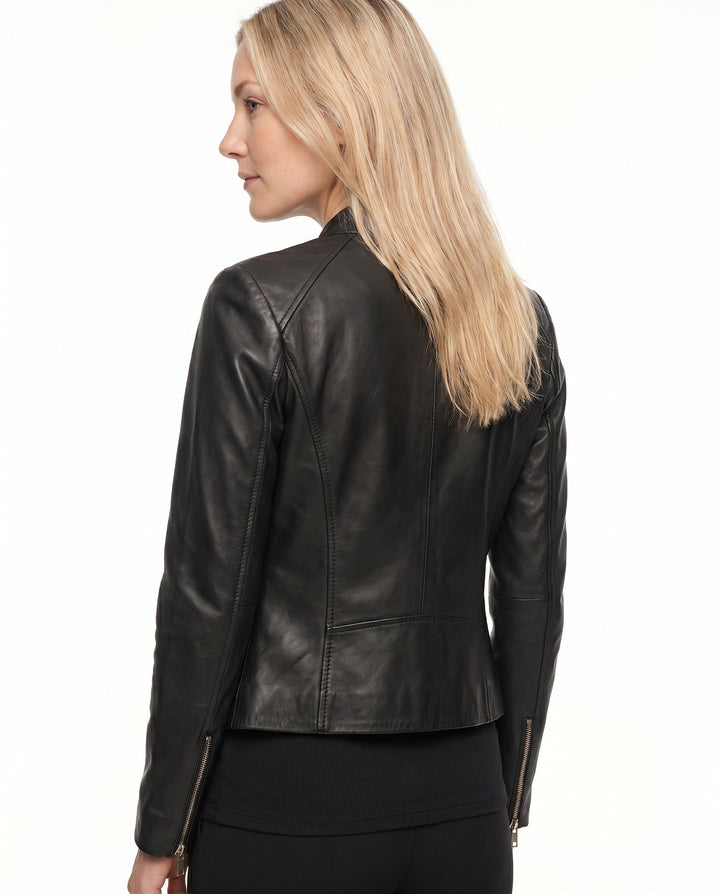 Penelope - Chaqueta de cuero entallada