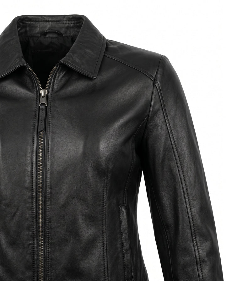 Penelope - Chaqueta de cuero entallada