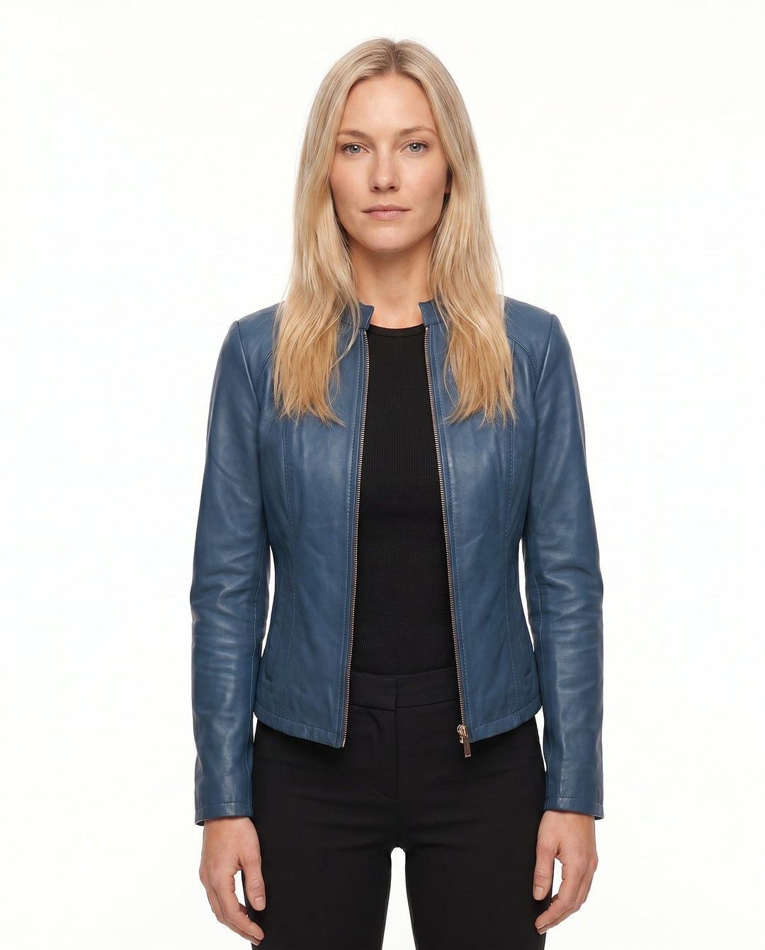 Penelope - Chaqueta de cuero entallada