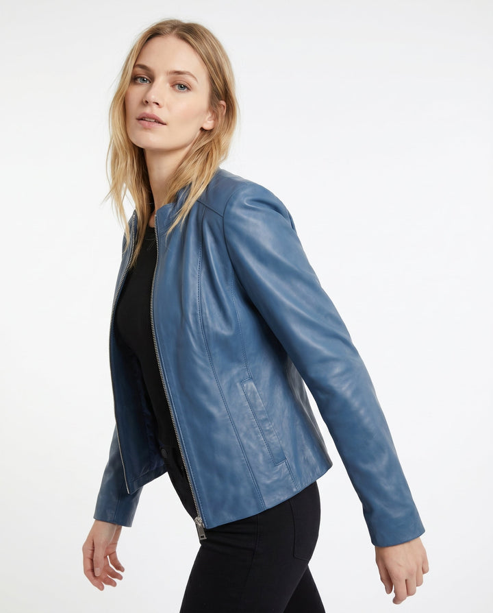 Penelope - Chaqueta de cuero entallada