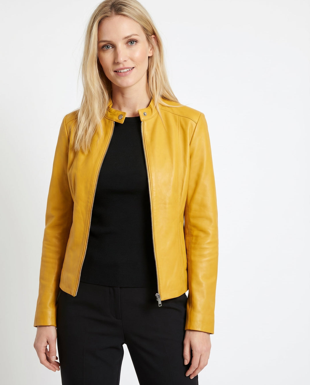 Penelope - Chaqueta de cuero entallada