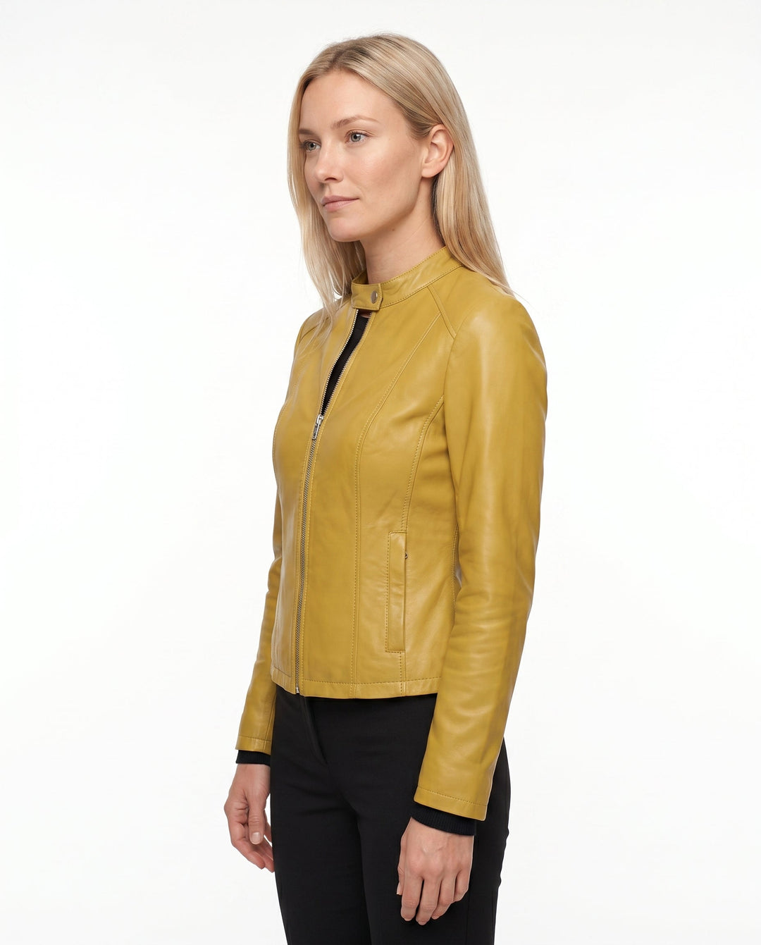 Penelope - Chaqueta de cuero entallada