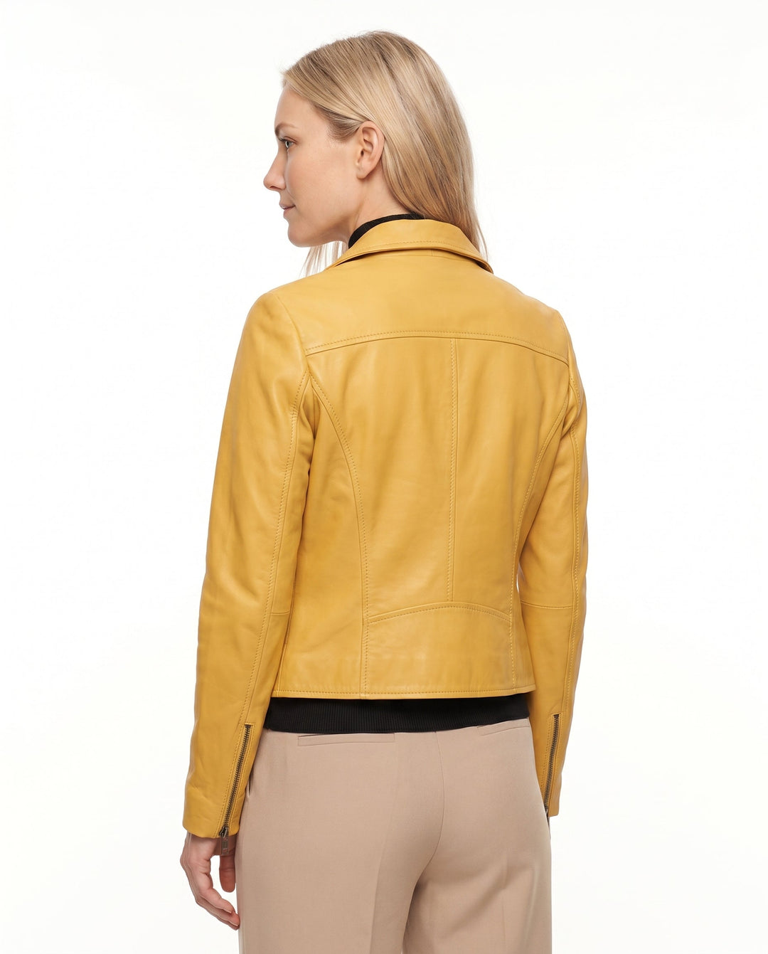 Penelope - Chaqueta de cuero entallada