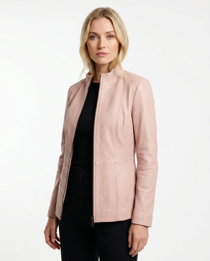 Penelope - Chaqueta de cuero entallada