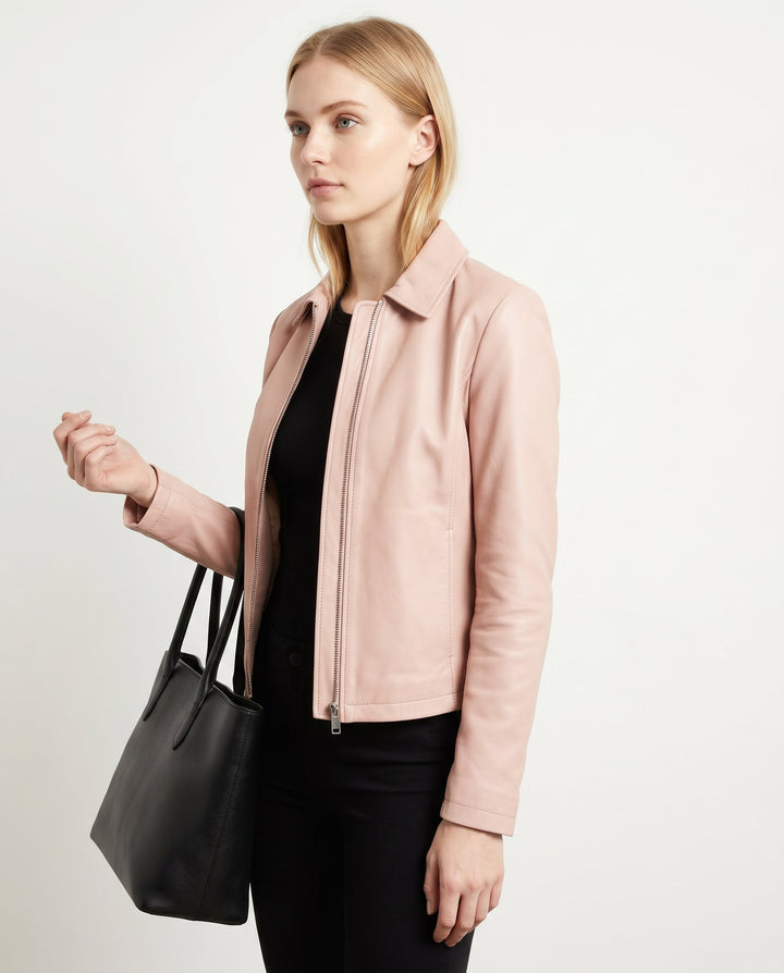 Penelope - Chaqueta de cuero entallada