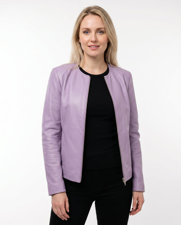 Penelope - Chaqueta de cuero entallada