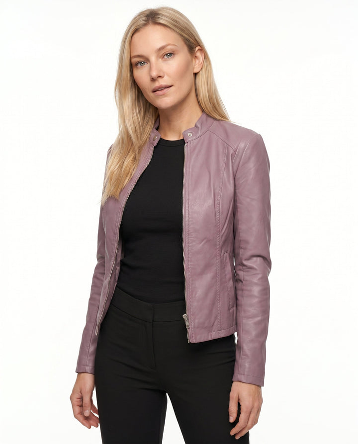 Penelope - Chaqueta de cuero entallada