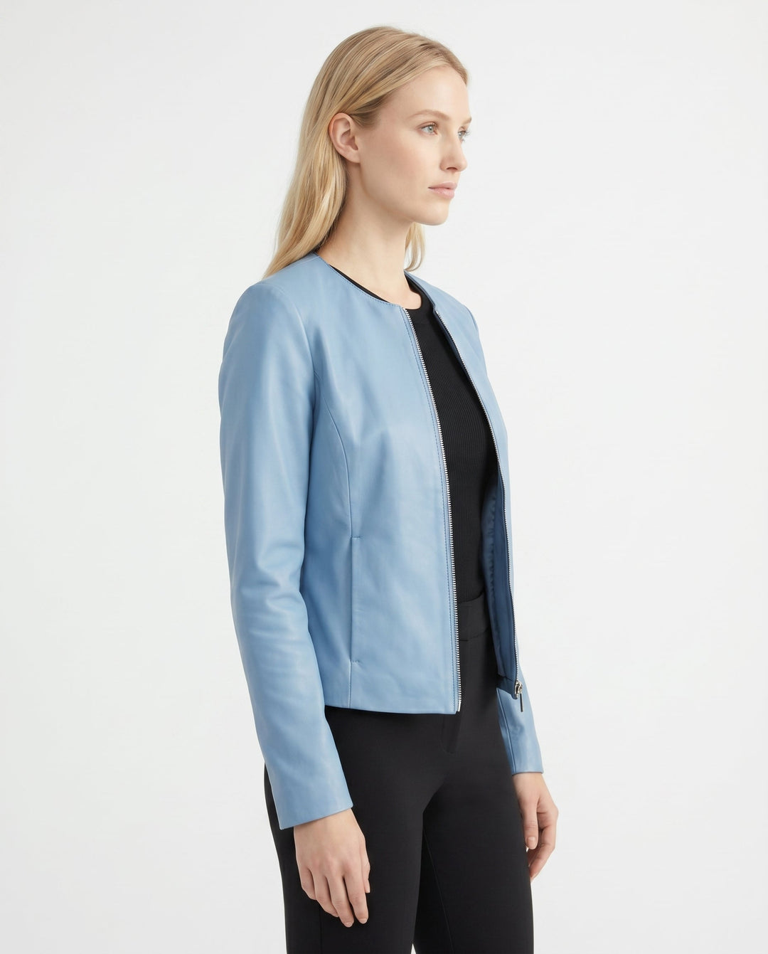 Penelope - Chaqueta de cuero entallada