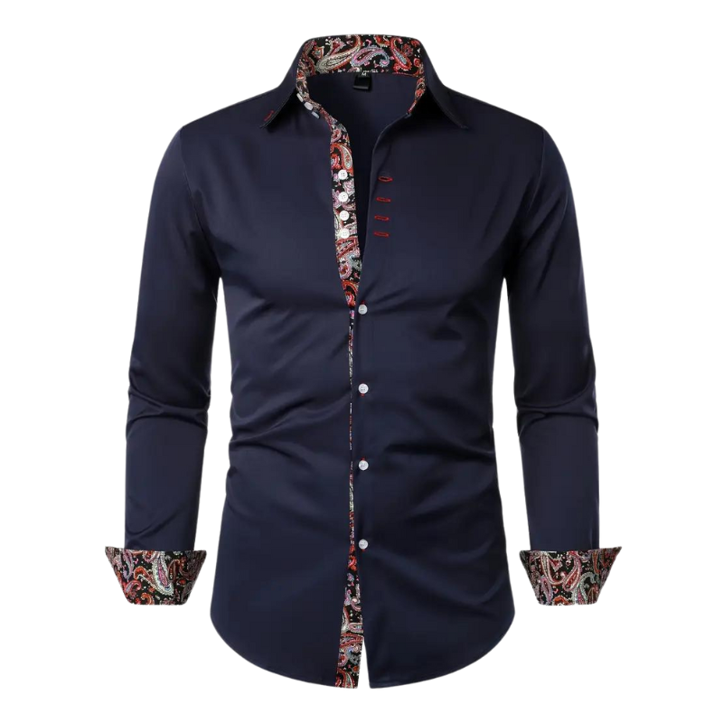 Stylish Shirt with Paisley Accent for Men
