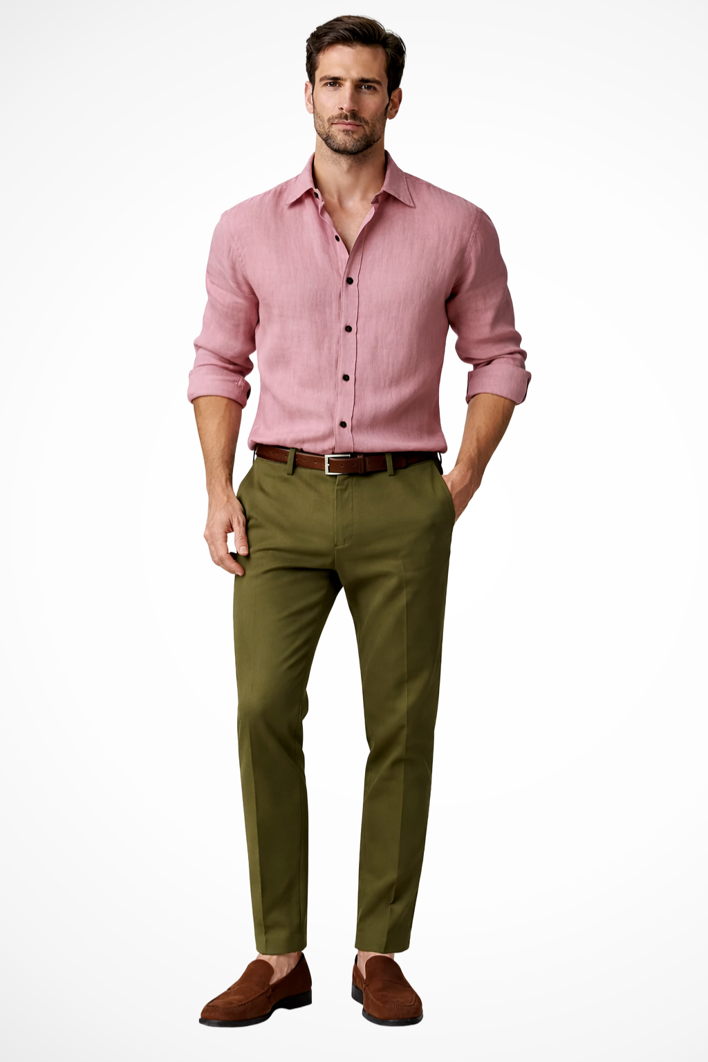 Jake - Men Linen Button Up Smart Casual Shirt
