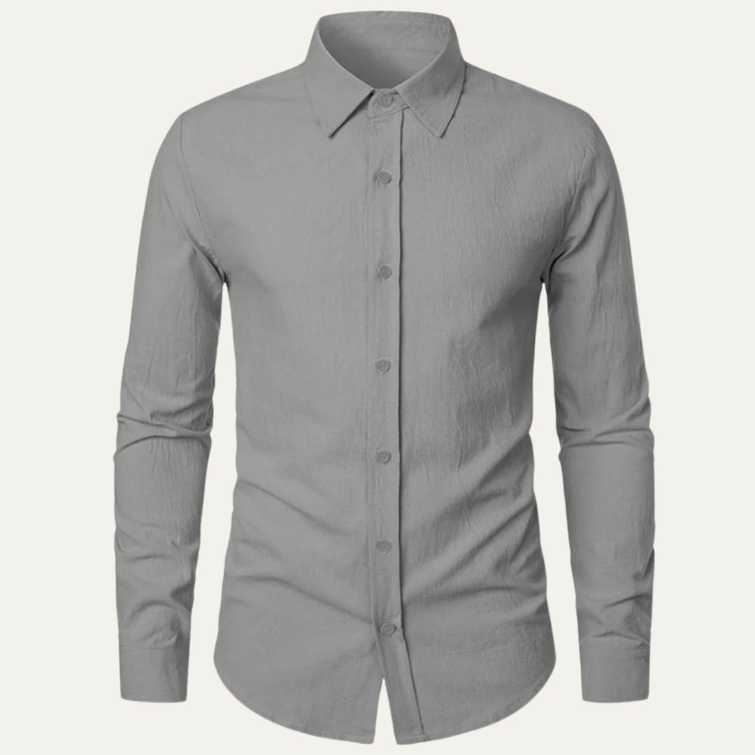 The Quirinale Men’s Lightweight Cotton Linen Business Shirt