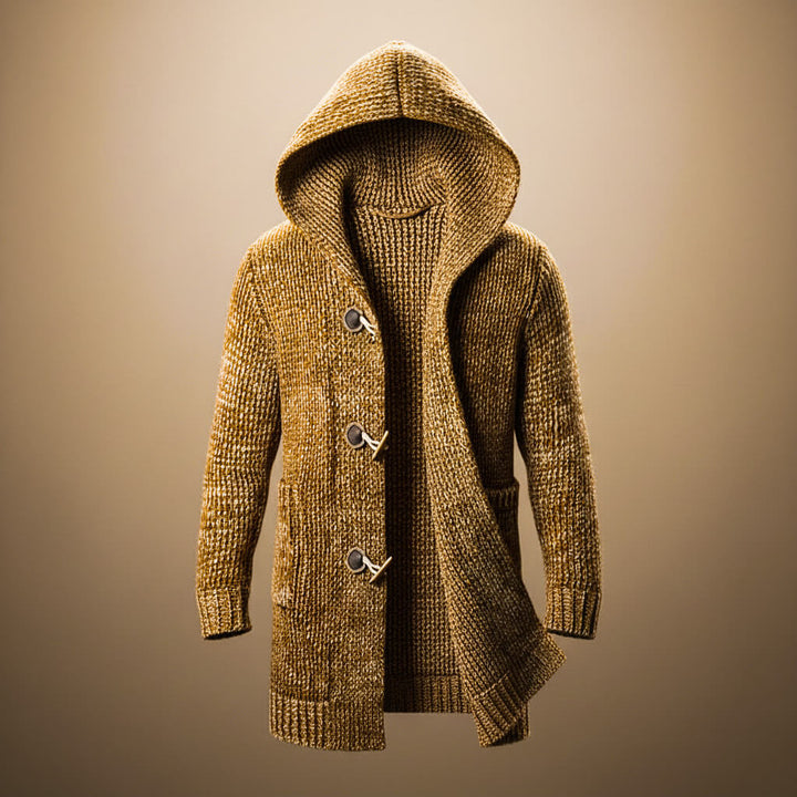 Cardigan à capuche en maille de laine pour homme Adrian