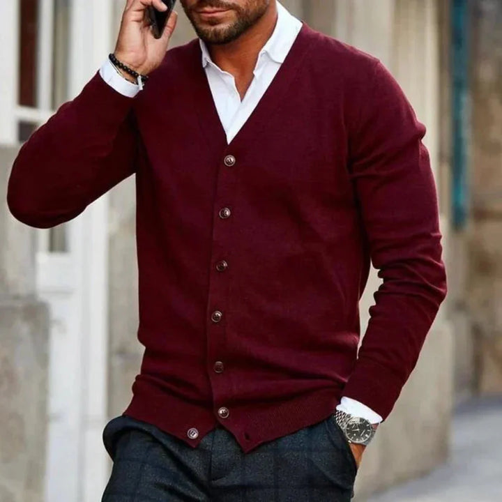 Cardigan décontracté en coton pour homme