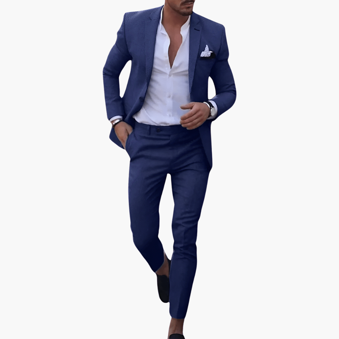 Men’s Slim Fit Modern Formal Blazer and Trousers Set