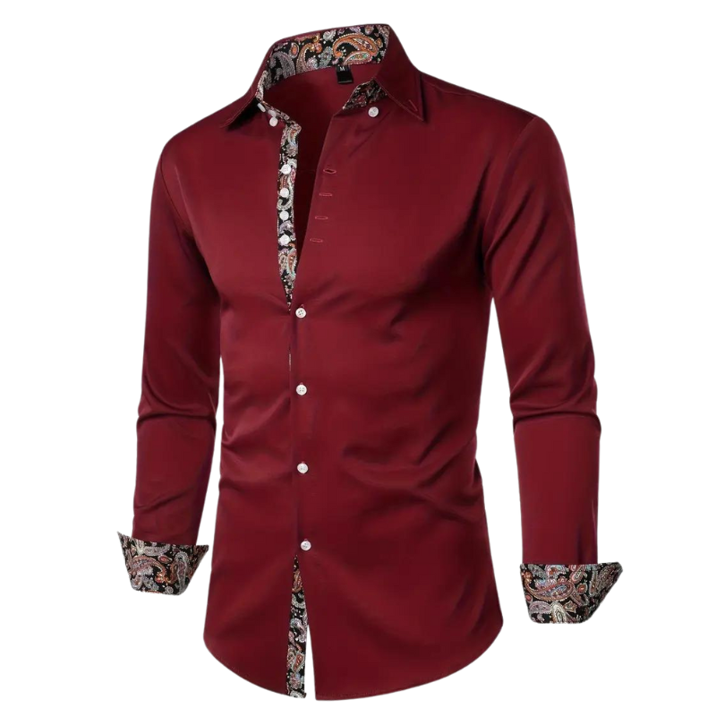 Stylish Shirt with Paisley Accent for Men