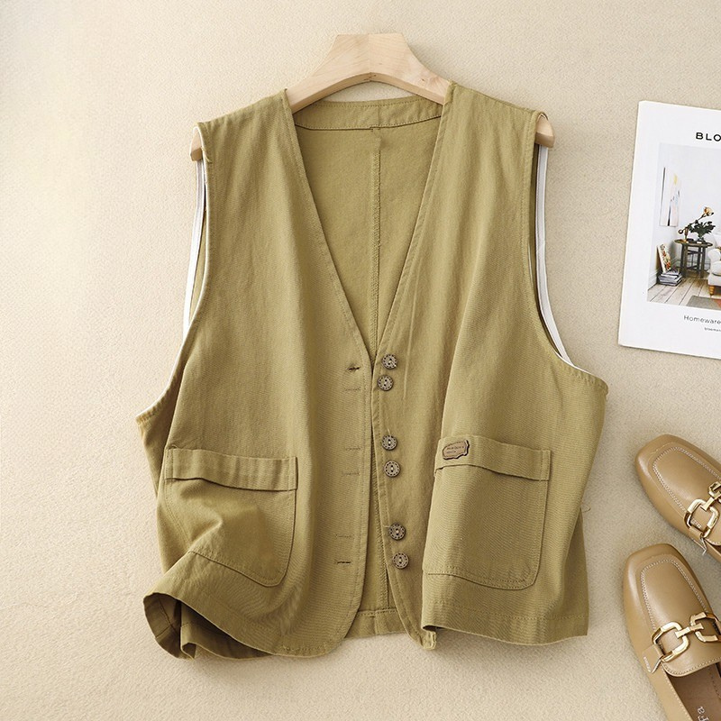 Clara - Women's Button Vest with Relaxed Fit