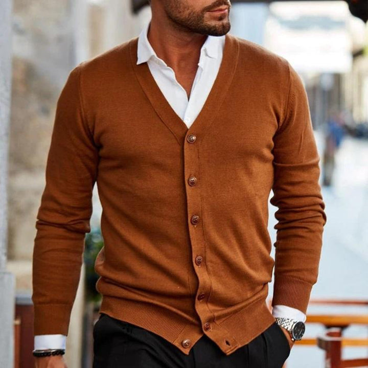 Cardigan décontracté en coton pour homme