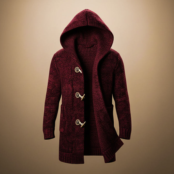 Cardigan à capuche en maille de laine pour homme Adrian