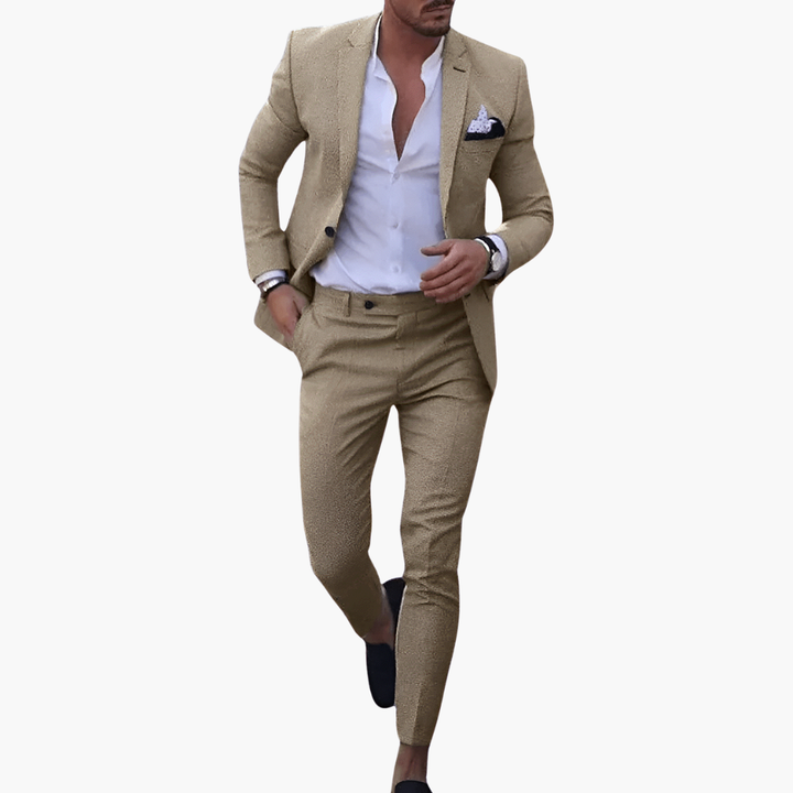Men’s Slim Fit Modern Formal Blazer and Trousers Set