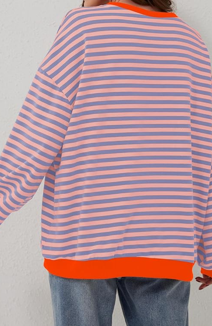 Comodo maglione oversize a righe