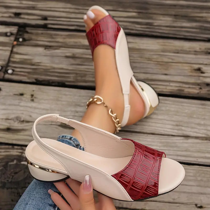 Sandals For Women | Open Toe Slingback Block Heel