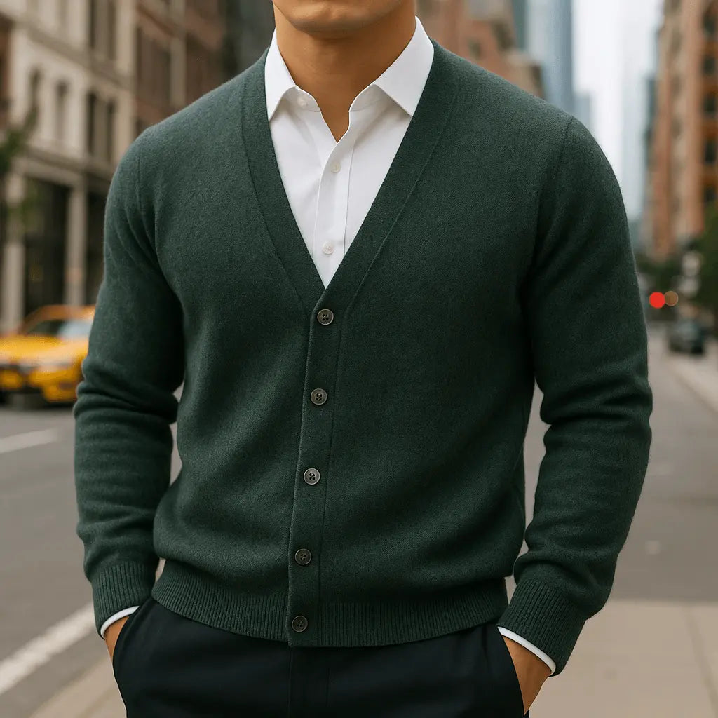 Cárdigan de cachemira Renard para hombre