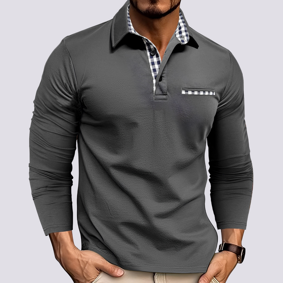 Mark – Polo Shirt for Men – Casual Long-Sleeve Shirt