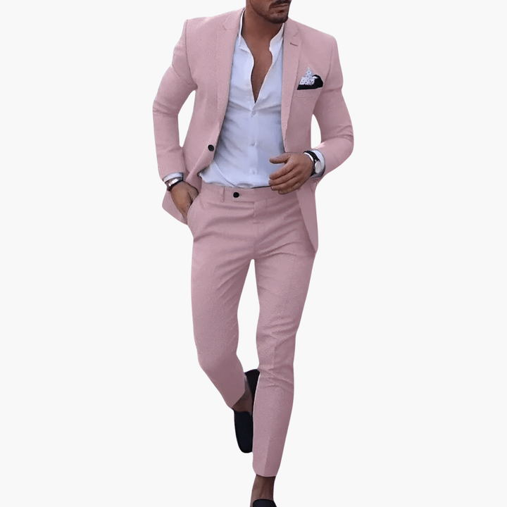 Men’s Slim Fit Modern Formal Blazer and Trousers Set