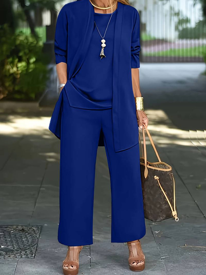 Conjunto de pantalón de tres piezas para mujer