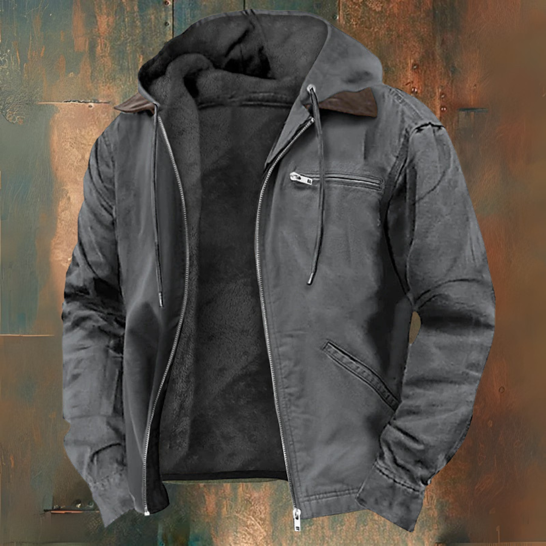 Men’s Winter Hooded Jacket with Warm Lined Interior