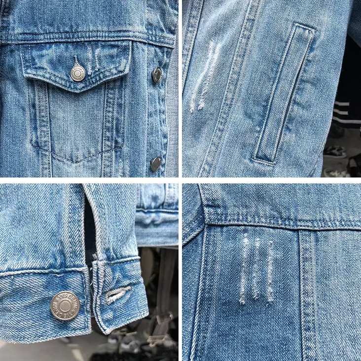 Drift Denim Jacket with a Button Front