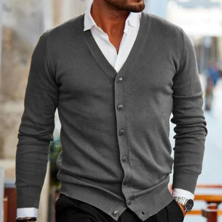 Cardigan décontracté en coton pour homme