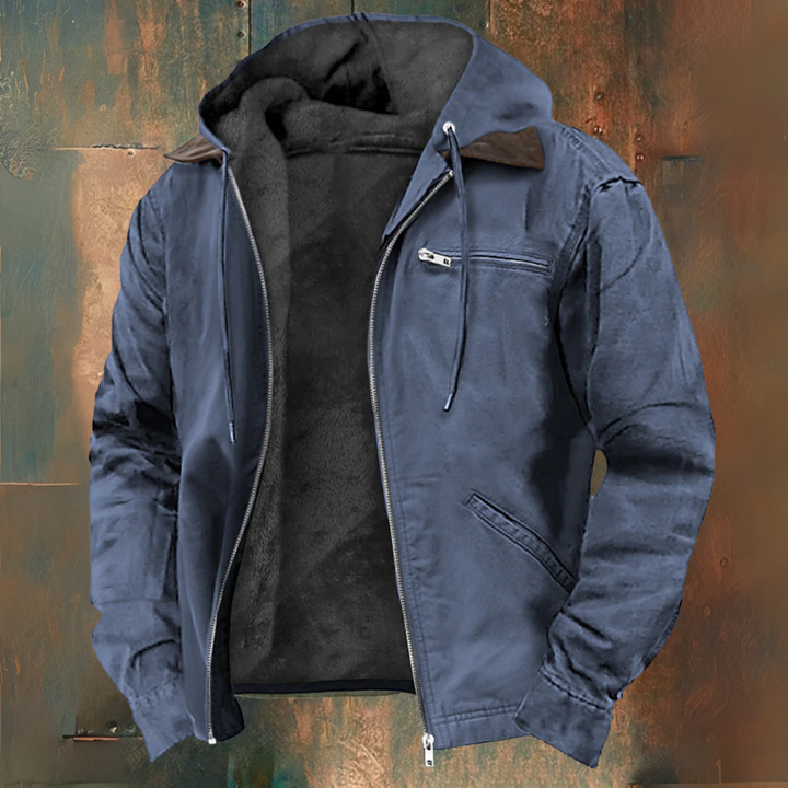 Men’s Winter Hooded Jacket with Warm Lined Interior