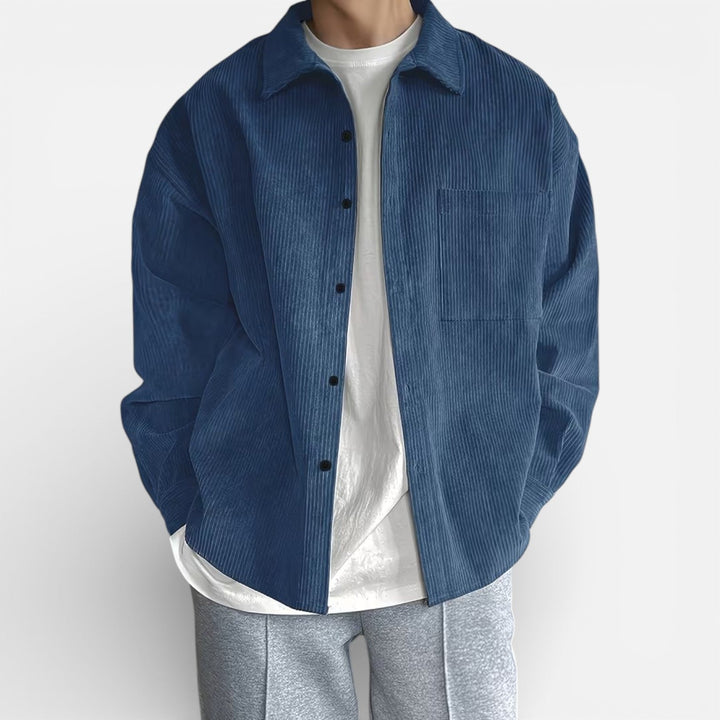 Chaqueta camisera para hombre de corte clásico y elegante informal