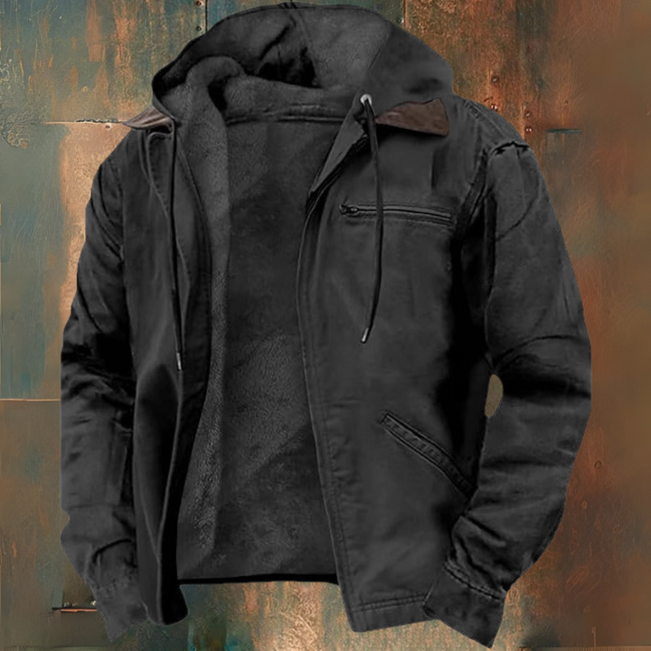 Men’s Winter Hooded Jacket with Warm Lined Interior