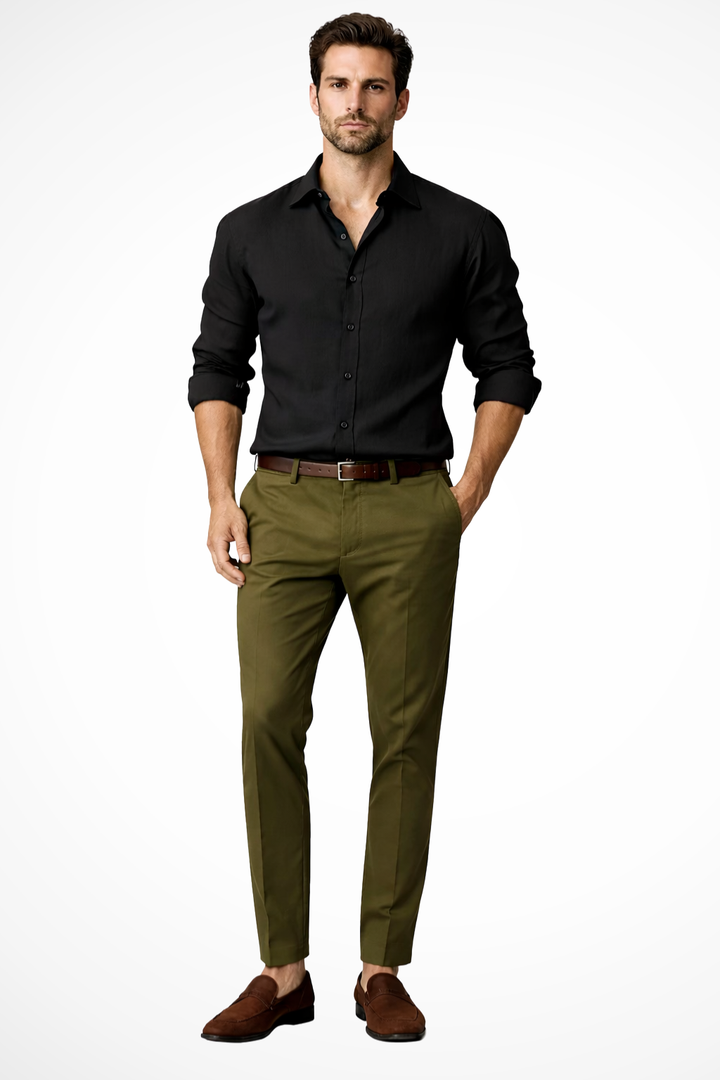 Jake - Men Linen Button Up Smart Casual Shirt